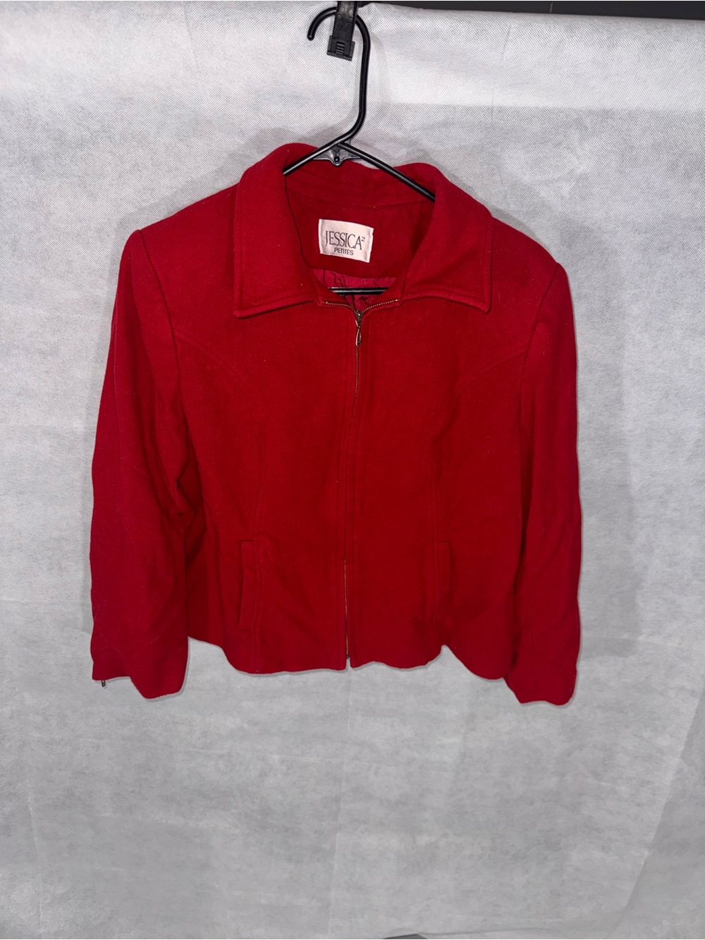 Jessica Vibrant Red Zip Front Bomber Jacket